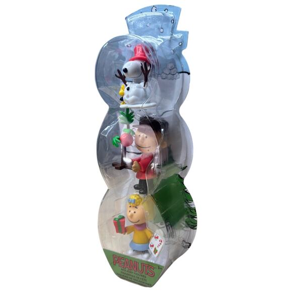 PEANUTS 3 Holiday Figures SNOOPY CHARLIE BROWN & SALLY Christmas Figurines NIB - Picture 2 of 9